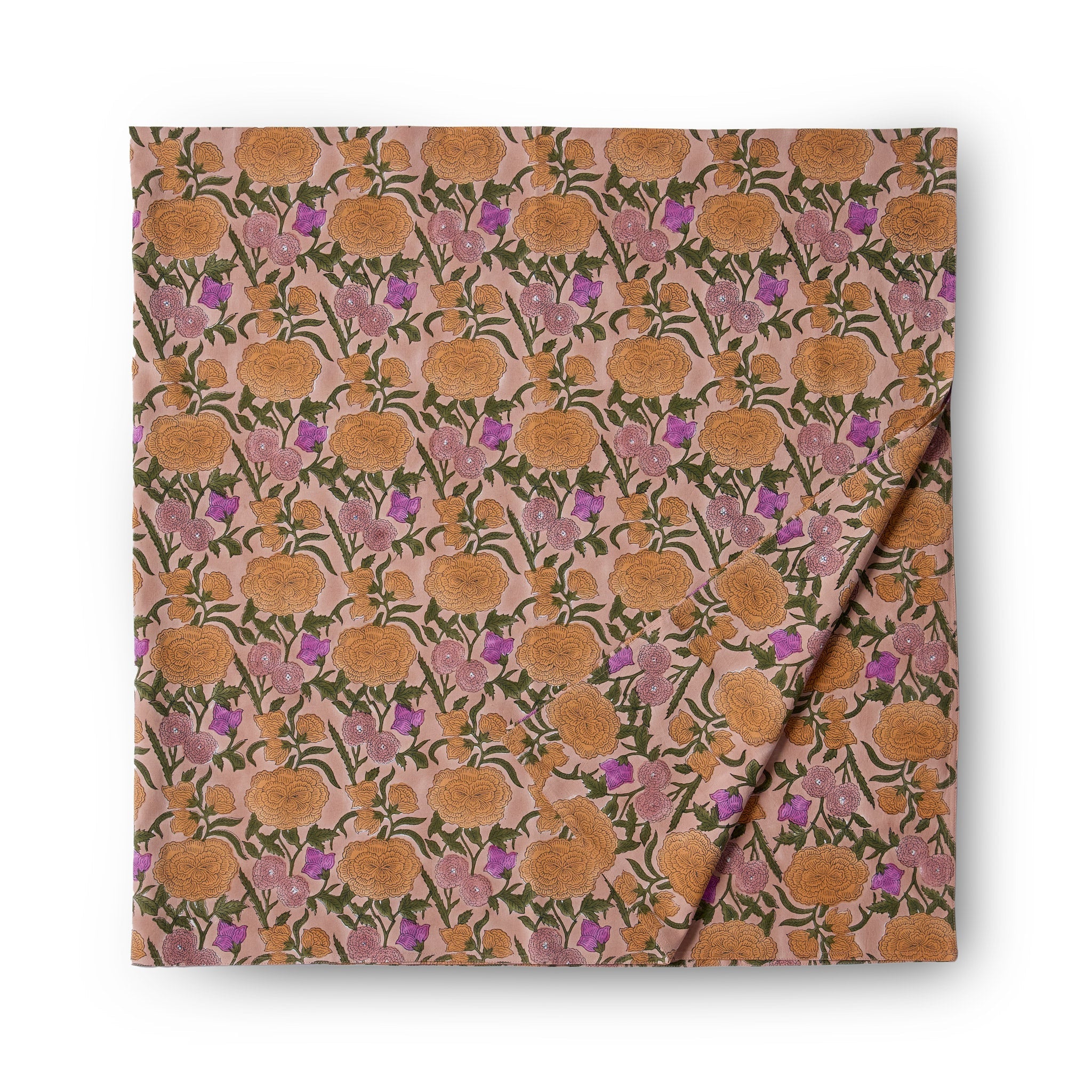 Nargis Square Tablecloth in Old Rose