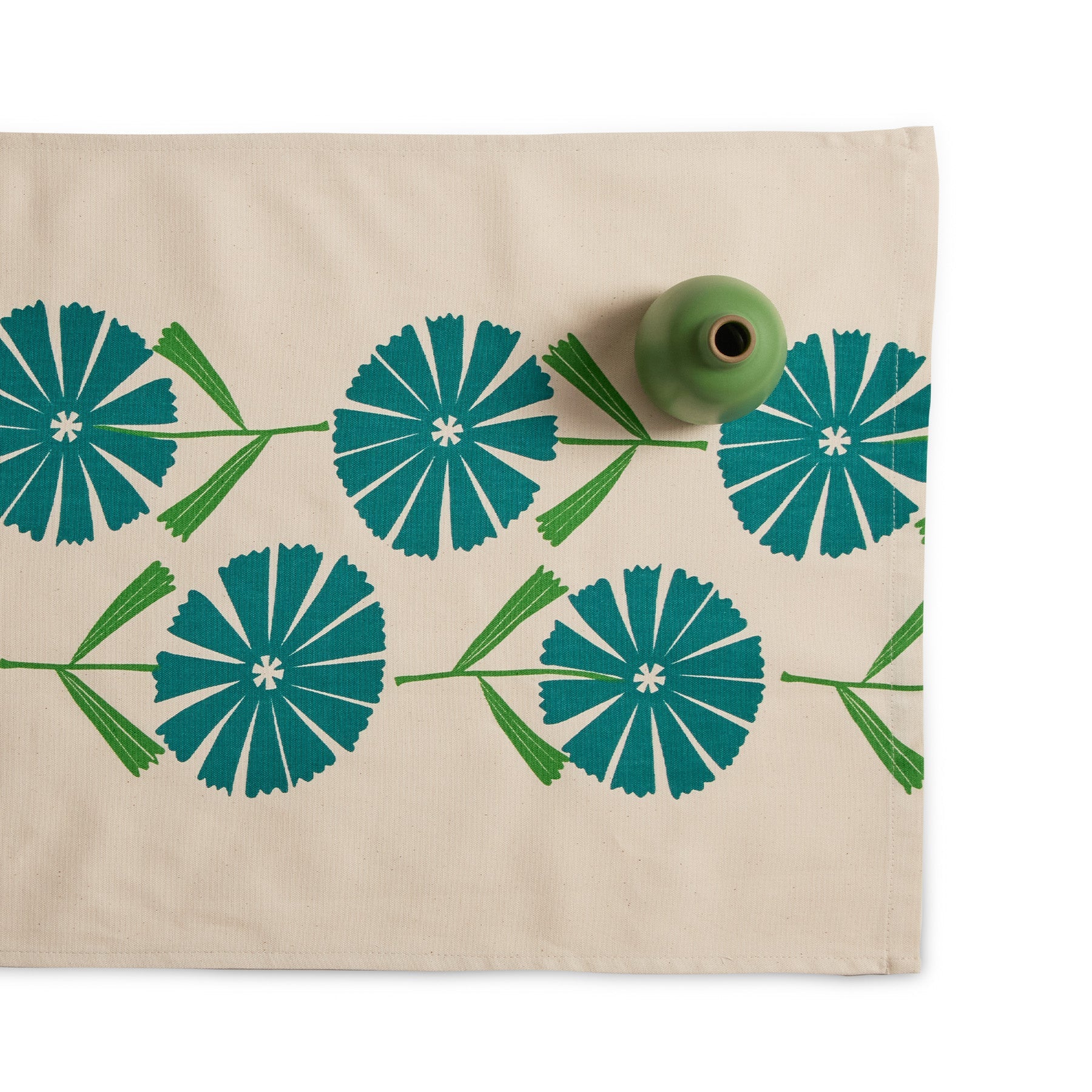 Flourish Table Runner in Teal